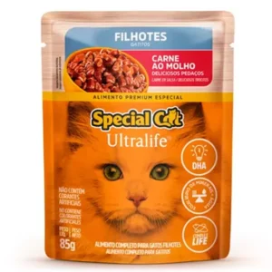 sache special cat ultralife filhotes sabor carne ao molho 85g